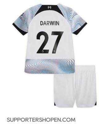 Liverpool Darwin Nunez #27 Bortatröja Barn 2022-23 Kortärmad (+ korta byxor)